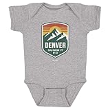 500 LEVEL Denver Summit FC Vintage Primary Logo Gray One-Piece Infant Bodysuit (Heather Gray, 6M)