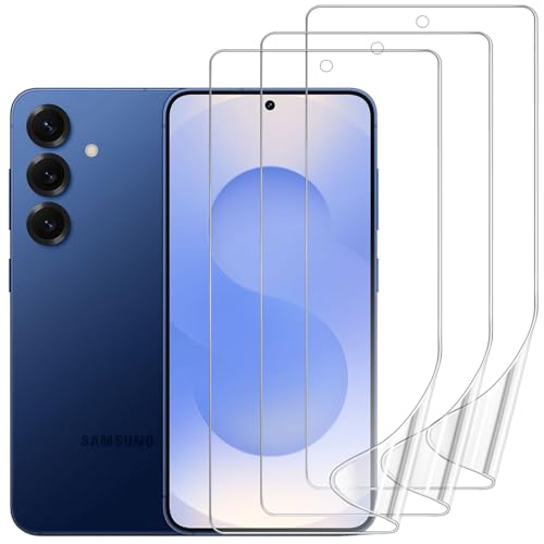 DYNASCO - DYNASCO 3 Pack Screen Protector Compatible for Samsung Galaxy S25, HD Clear Flexible Soft TPU Hydrogel Film for Samsung Galaxy S25 5G - Support Fingerprint Unlock, High Sensitivity