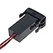 Cllena Toyota USB Charger for Toyota Switch Plant with Fuse 2.3ft Wiring 5v 2.1/1.2a Dual USB Power Socket-Blue Light