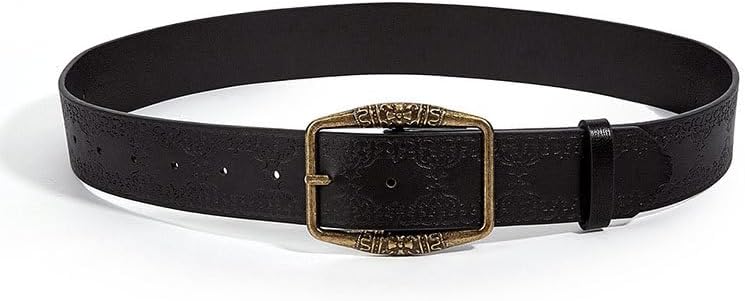 EMMIOL Cool Y2K Belt Women Black bb Belt Silver Buckle Oval D Ring Star Belts Trendy Streetwear Punk for Jeans - Image 2