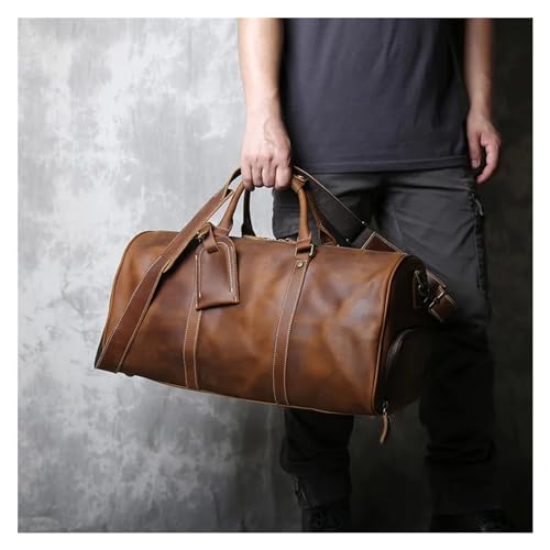 Retro Male Travel Bag Leather Travel Bag For Men Cowhide Large Capacity Single Shoulder Bag For Men3