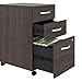 Bush Business Furniture Studio C 3 Drawer Mobile File Cabinet-Assembled, Rolling Document Storage for Home or Professional Office, 16W, Storm Gray