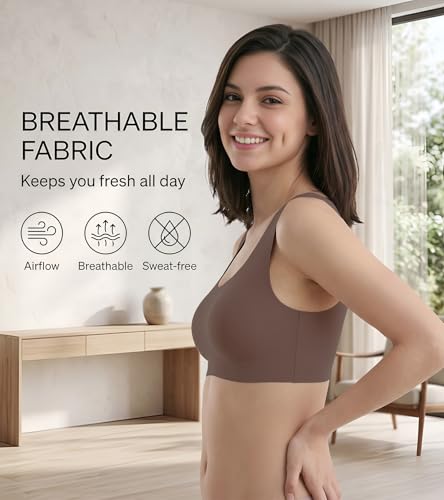 Image of Dimore Comfort Revolution Seamless Bra Easy lite Full-Coverage Wirefree Everyday Bra with CloudSoft Comfort with Removable Pad