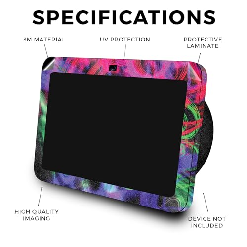 Image of Glossy Glitter Skin Compatible with Amazon Echo Show 8 (3rd Gen, 2023) - Neon Splatter - Premium 3M Vinyl Protective Wrap Decal Cover - Easy to Apply, Crafted in The USA by MightySkins