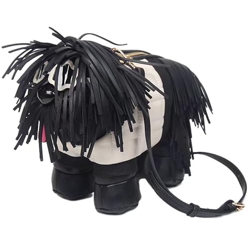 Image of Women PU Leather Unique Novelty Dog Shaped Crossbody Shoulder Bag Handbag Purse