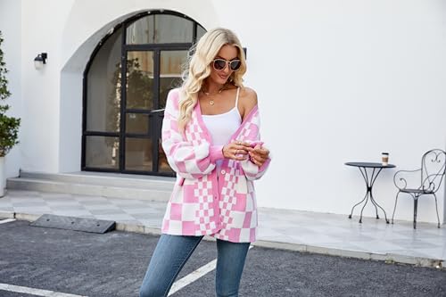 Image of Cardigan Sweaters for Women, Women's Long Sleeve Oversized Open Front Cardigan Button Down Ribbed Loose Knit Outerwear