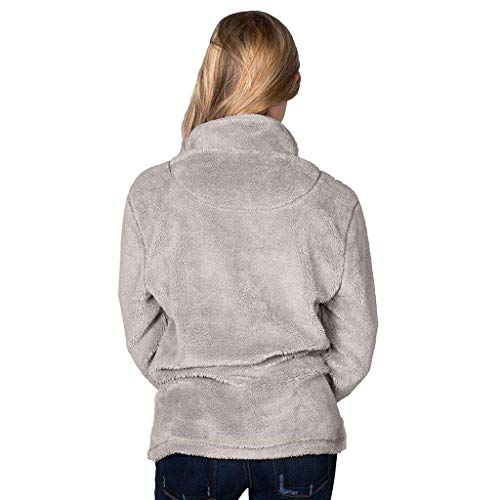 True Grit Pebble Pile Pullover 1/2 Zip in Faded Heather2