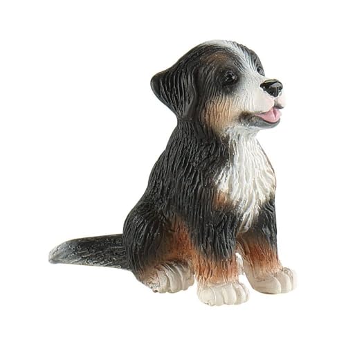 Bullyland 65437 - Spielfigur Berner Sennenhund Welpe Joy, ca. 4 cm große Tierfigur, detailgetreu, PVC-frei, ideal als kleines Geschenk für Kinder ab 3 Jahren, Braun, Schwarz, Weiß