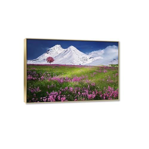 Image sur toile montagne enneigée pour égayer un mur sombre