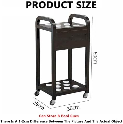 Movable Pool Cue Holder, Iron Storage Rack for 8 Cues, Display Shelf for Game Room, Club Lounge, Durable Pool Stick Organizer, Perfect for Billiards Enthusiasts