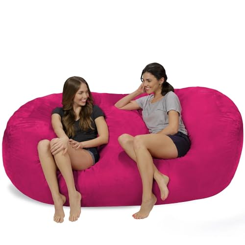 Modern 7.5 Ft Oversized Giant Bean Bag Chair for Adults Lounger Loveseat 90