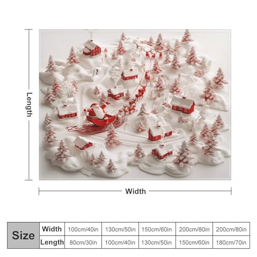 Couverture de Noël élan en maille douce de qualité supérieure