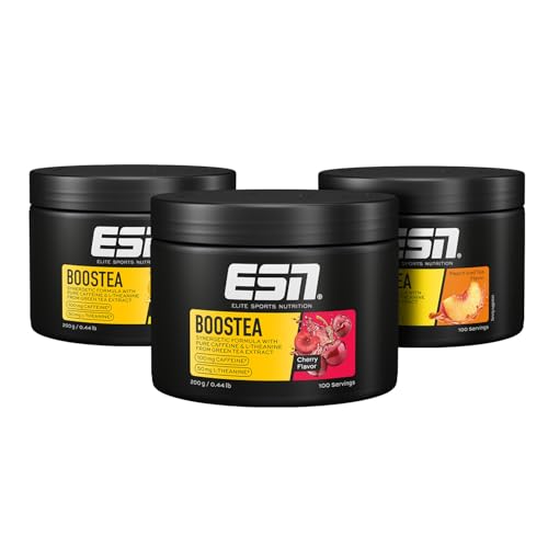 ESN Boostea, mixed Bundle, 3 x 200 g, verschiedene Sorten, Booster mit Koffein, L-Theanin und Grüntee-Extrakt - made in Germany ESN Boostea, mixed Bundle, 3 x 200 g, verschiedene Sorten, Booster mit Koffein, L-Theanin und Grüntee-Extrakt - made in Germany