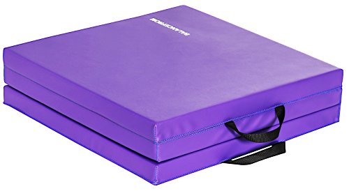 Balancefrom 2" Thick Three Fold Folding Exercise Mat With Carrying Handles For Mma, Gymnastics And Home Gym Protective Flooring (Purple) #TOP3