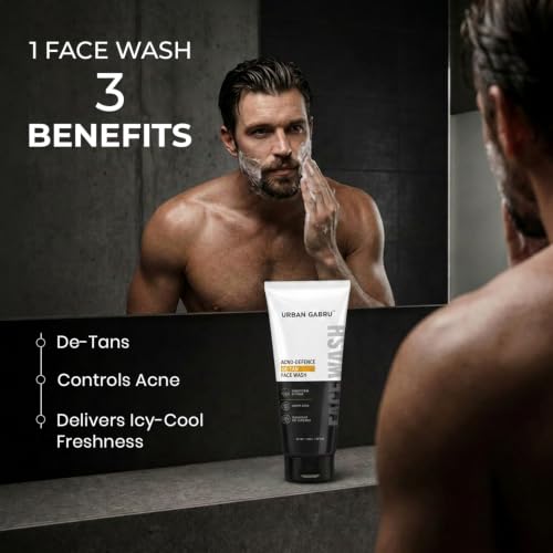 UrbanGabru Acno-Defence De-Tan Face Wash for Men 100ml - Image 3