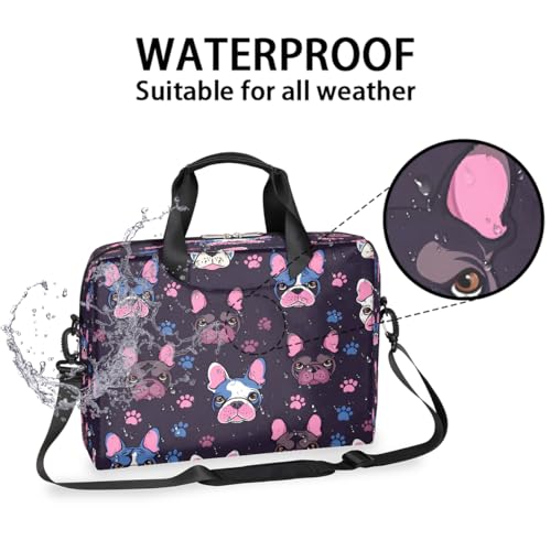 Cute French Bulldog Paws Maletín para Laptop 16 pulgadas miniatura 2