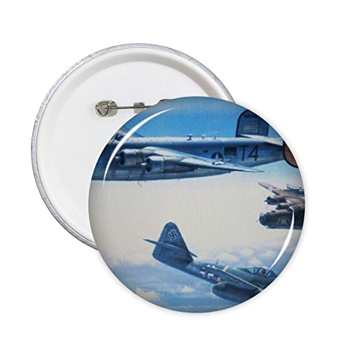 Cadeau d\'aviation Seconde Guerre mondiale lot de 5 badges ronds pour collectionneur militaire