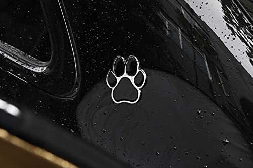 Paw Print Car Decal, 3D Chrome Dog Paw Footprint Metal Sticker For Auto, Motorcycle #TOP1