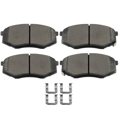 Image of SCITOO D1447-8615 Disc Brake Pads Sets Front Ceramic Brake Pads w /Hardware | 2011-2012 For Hyundai For Tucson 2.0L,2010-2012 For Tucson 2.4L,2011 For Kia For Sportage 2.0L,2011 For Sportage 2.4L