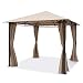 Produktbild TOOLPORT Gartenpavillon 3x3m wasserdicht Premium Pavillon mit 4 Seitenteilen Gartenzelt ca. 220g/m² Dachplane in Taupe Partyzelt