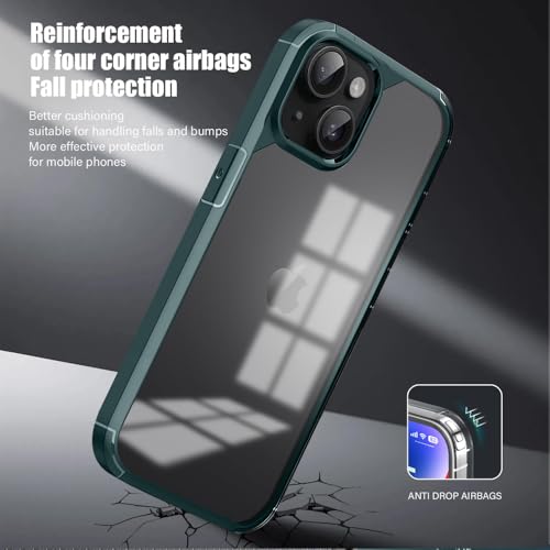 Image of KARWANBack Cover |Shockproof Bumper Case | Full Camera Protection | Raised Edges | Super Soft Side TPU | Bumper Case for iPhone 14 Plus -Green