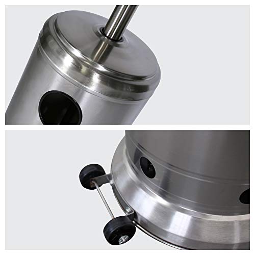 Parasol chauffant OSLO - chauffage d'extérieur au gaz inox + housse de protection – vue 3