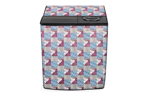 Image of Stylista Washing Machine Cover Compatible for GODREJ 8KG Semi-Automatic Top Loading WSEDGE ULT 80 5.0 DB2M CSBK, Surface Pattern Grey