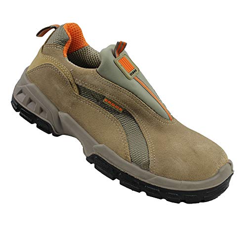 Ergos S1P SRC Chaussures de sécurité Chaussures de Travail Chaussures Professionnel Plat B-Ware Brun, Taille:43 EU