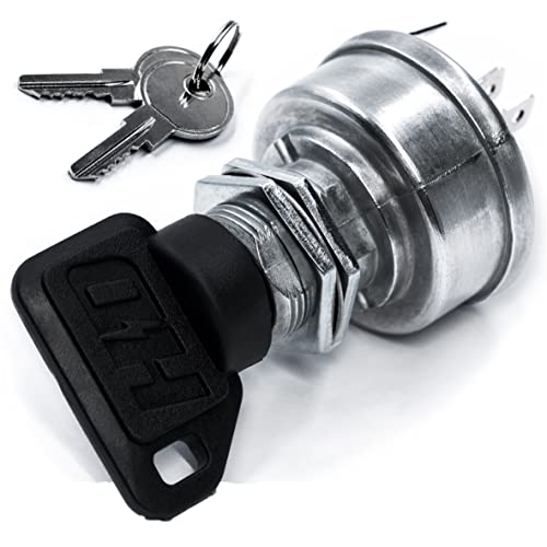 HD Switch Starter Ignition Key Switch fits John Deere ZTrak Z-Trak Mower 717 717A 717E 727A 737 757 777 797 997 w/ 3 Keys & Free Carabiner