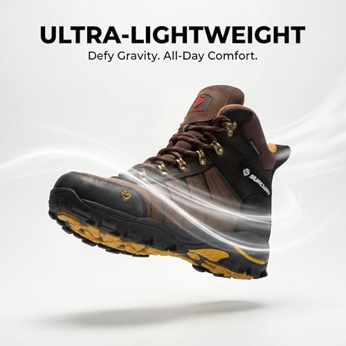 Image of SUREWAY Men's 6 inch Waterproof Soft /Steel Toe Work Boots - EH-Rated, Oil & Slip Resistant