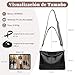 Imagen de DORRISO Bolsos de Mujer Bandolera Bolso Elegante Mujer Bolsa Tote Bolso Bolso de Mano Cuero PU Trabajo Escuela Viajes Casual Diario Bolsos Cruzados Negro