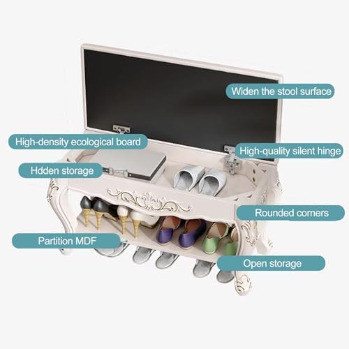 Outdoor Garden Bench for Apartment Balcony, Weather-Resistant Metal Storage Bench, Stylish White Shoe Bench with Cushion and Lift-Top Lid – Space-Saving nizer
