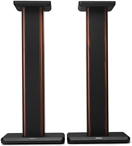 Edifier 4005015 SS02C S2000MKIII Speaker Stands Pair - 26.5 Inches - Anti-vibration Design - Wood Grain (Brown/Black)