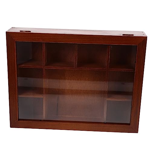 Veemoon 箱 防塵9コンパートメントジュエリーボックス 海 仕切り 心臓 イヤリングケース 宝物 ヴィンテージ小物オーガナイザー ジュエリーホルダーオーガナイザー 小物入れ 木製 Brown