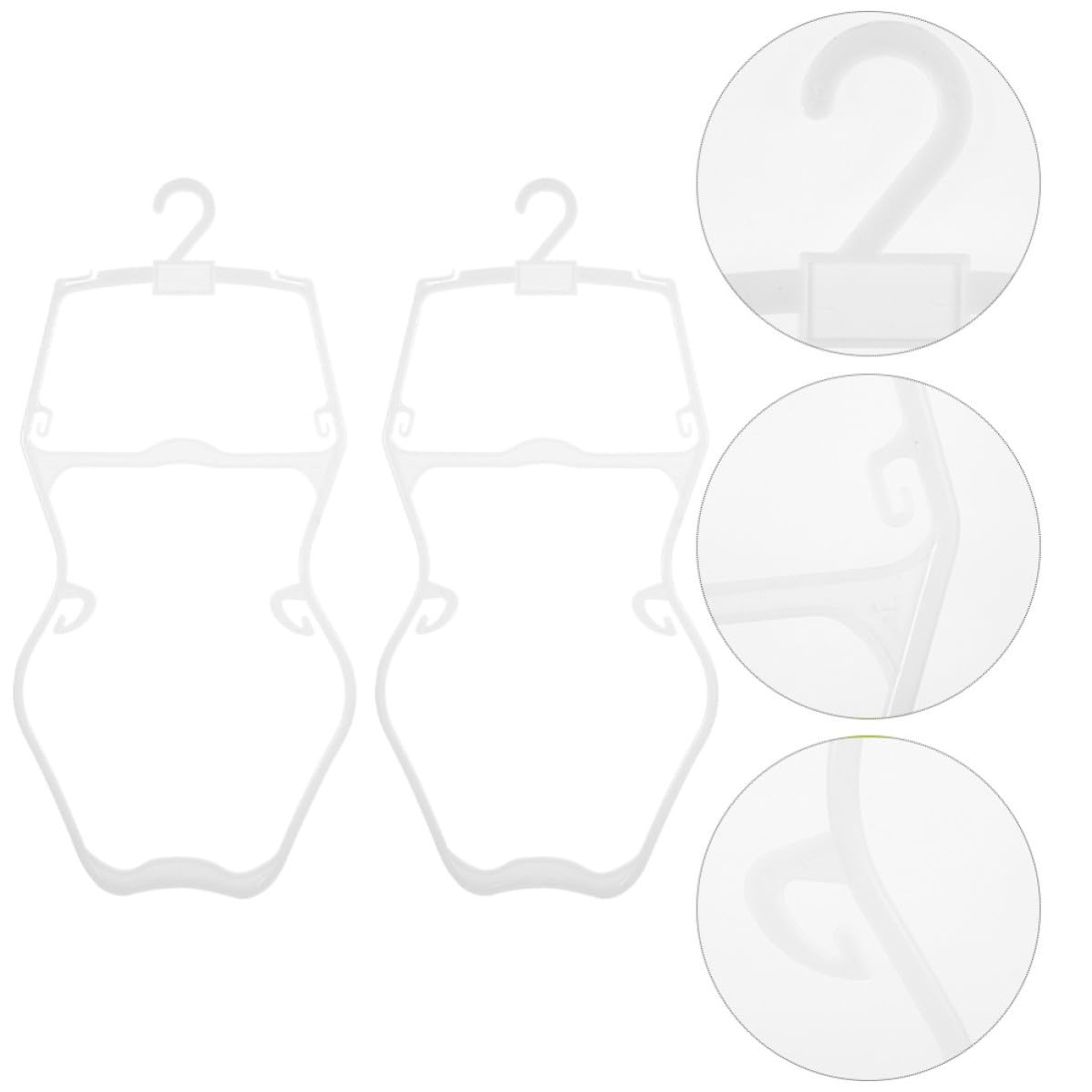 EXCEART Perchas para Trajes de Baño Infantil de Plástico Blanco, Antideslizantes y Resistentes, Pack de 10, para Armario y Fiesta Verano