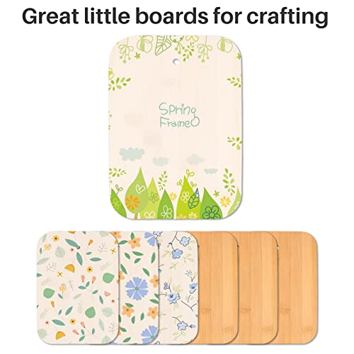 Bamboo Cutting Board Set For Kitchen,Small Cutting Boards With Holder,Serving Boards For Sandwich Cheese Meal Breakfast #TOP4