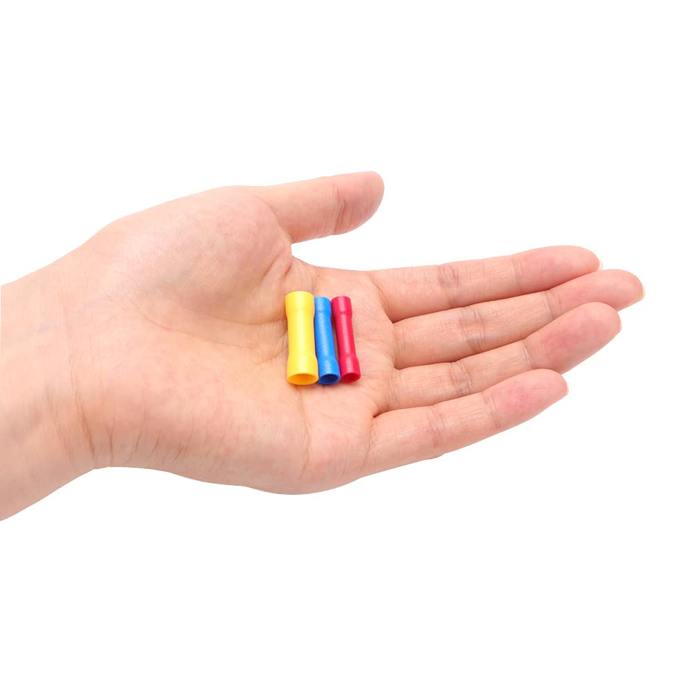 Kit 150 Connettori A Crimpare Isolati - Teste Dritte Rosse, Blu E Gialle Per Cablaggi Elettrici - Foto 8