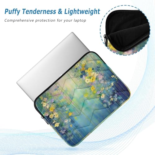Funda para portátil de 13-14 pulgadas con pintura floral miniatura 5