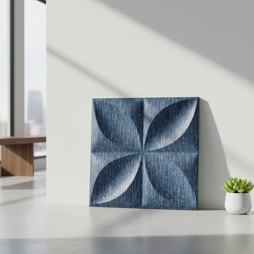 Image of Kayra Decor PVC Panel for Wall Butterfly Design Electric Blue Color 19.7 inch x 19.7 inch (Pack of 40) - Covers 107.80 Sq. Ft.