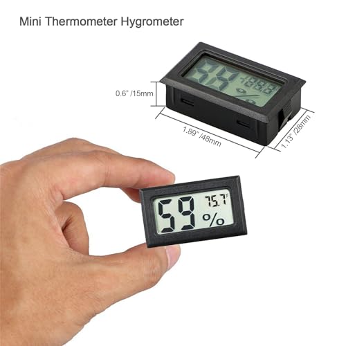 Veanic GCM-131 4-Pack Mini Digital Temperature Humidity Meters Gauge Indoor Thermometer Hygrometer Lcd Display Fahrenheit thumb #1