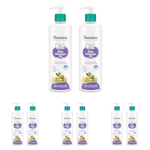 Image of Himalaya Baby Massage Oil 500ml x 2|All-round growth|Strong Bones & Muscles (Pack of 4)