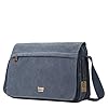 Troop London TRP0241 Classic Canvas Messenger Bag Ash Grey #1