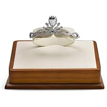 Oirlv Solid Wood Jewelry Display Stand Square Ring Earrings Bracelet Jewelry Holder Creamy-white Bracelet Holder