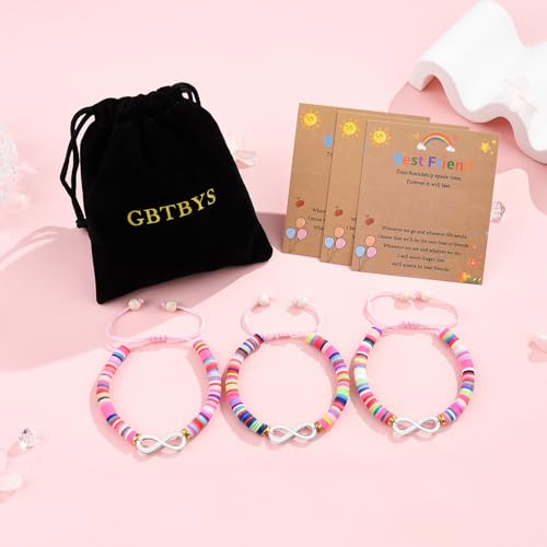 Image of 2 /3 /4 Pcs Best Friend Bracelet Heart /Butterfly /Infinity /Unicorn Matching Handmade Friendship Sister BFF Best Friends Bracelet Birthday Gifts for Her