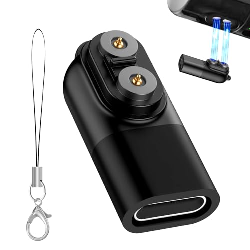 Adaptador de carga USB-C compatible con linternas frontales LEDLENSER serie P&H, cargador magnético de repuesto para linternas H5R, H7R, H15R, H19R, P18R, ML6, P6R, P7R y P5R, adaptador tipo C con cor