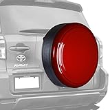 Boomerang 30' Color Matched Rigid Tire Cover for Toyota RAV4 (06-12) - (Plastic Face & Vinyl Band) - Barcelona Red