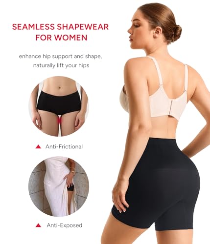 Nebility Slip Shorts for Under Dresses Women Shapewear Tummy Control Body Shaper Mid-Waist Under Dress Shorts3