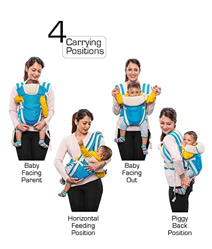 Image of Antil's Baby Carrier Bag /Adjustable Hands Free 4 in 1 Baby /Baby sefty Belt /Child Safety Strip /Baby Sling Carrier Bag /Baby Back Carrier Bag (Sky Blue) Front Carry Facing