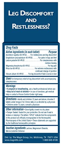 MagniLife Relaxing Legs Sublingual Tablets