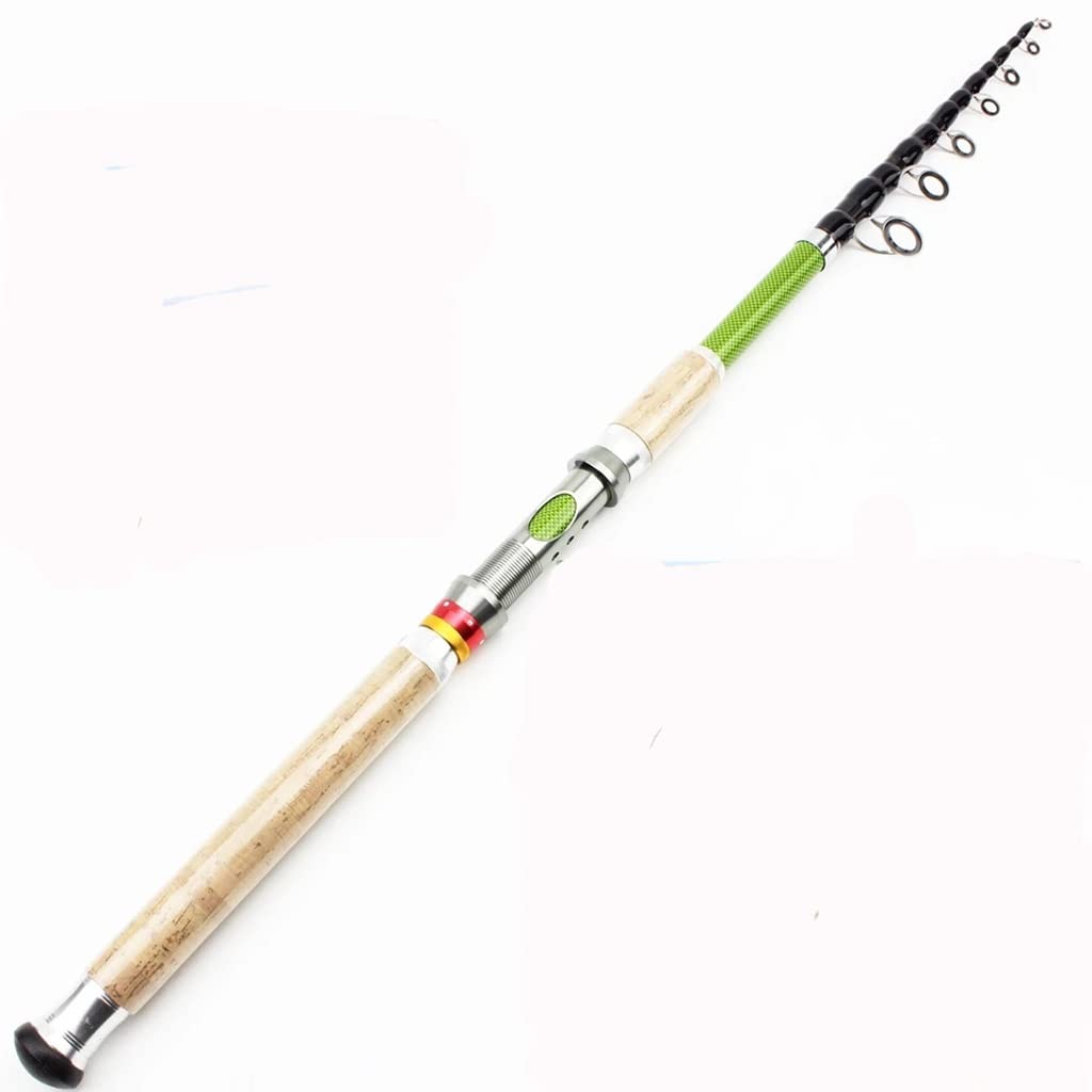 HIONJIN 2.1M 2.4M 2.7M 3.0M 3.6M Carbon Spinning Rod Wooden Handle Long Shot Sea Pole Lure Fishing Trout Carp Telescopic Fishing Rod(2.1 m) : Sports & Outdoors